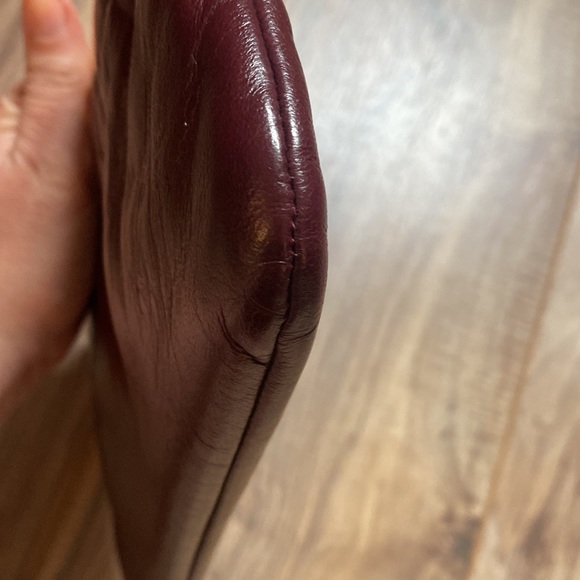 Vintage HL Harry Levine Burgundy Leather Clutch - Picture 16 of 16